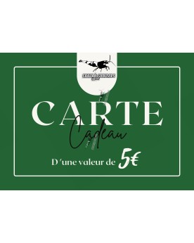 Carte Cadeau 5 € Carte Cadeau d'une valeur de 5€ Carte cartonnée pe...
