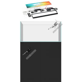 Kit WaterBox 90cm - 184L + Meuble Noir Fire Aqua + Chihiros WRGB2 Pro 90cm