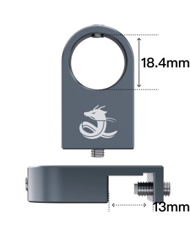 Chihiros Metal Pipe Clamp L - 17mm Support en Inox destiné aux pipe...