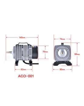 Resun Compresseur à Membrane New ACO-001 - 2280L/H Pompe à air type...