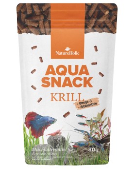 NaturHolic - Aqua Snack - Krill Sticks - 30g Composées à 100 % de k...