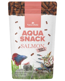 NaturHolic - Aqua Snack - Salmon Sticks - 30g Ces bâtonnets savoure...