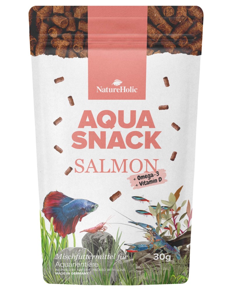 NaturHolic - Aqua Snack - Salmon Sticks - 30g Ces bâtonnets savoure... NaturHolic - Aqua Snack - Salmon Sticks - 30g Ces bâtonnets savoure...