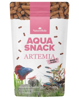 NaturHolic - Aqua Snack - Artemia Sticks - 30g Ces bâtonnets savour...