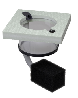 Breeding Box Flottante Carré - 100mm avec Filtration Anneau d'éleva...