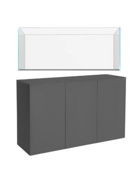 Offre Spéciale - Kit Meuble Graphite + Aquarium Ultra Clear - 120x5...