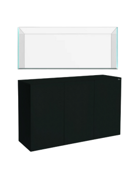 Offre Spéciale - Kit Meuble Noir + Aquarium Ultra Clear - 120x50cm ...