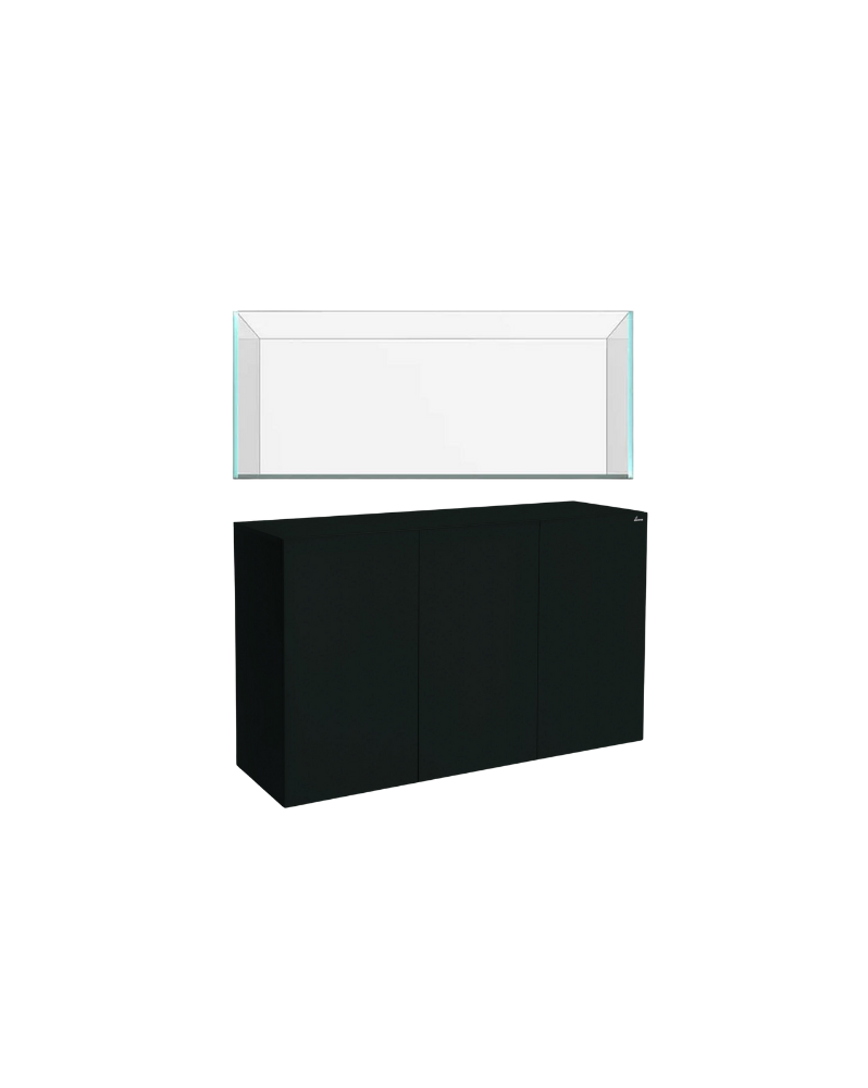 Offre Spéciale - Kit Meuble Noir + Aquarium Ultra Clear - 120x50cm ...