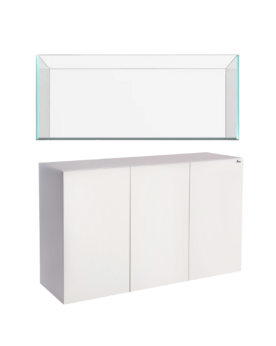 Offre Spéciale - Kit Meuble Blanc + Aquarium Ultra Clear - 120x50cm...