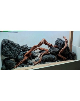Hardscape Sur Photo HS6 Reserve River wood Black lava 80x40x45cm