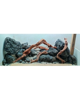 Hardscape HS6 RESERVE River wood et Black lava 80x40x45