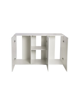 Meuble d'aquarium blanc 120x50x90 cm, porte à pression