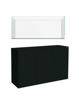 Destockage - Kit aquarium 120x50x50cm UltraClear + Meuble Noir