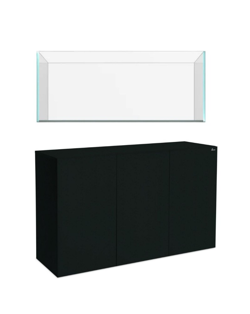 Destockage - Kit aquarium 120x50x50cm UltraClear + Meuble Noir