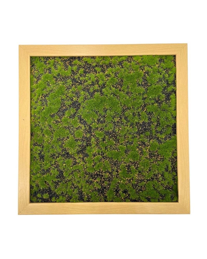 Cadre decoratif imitation bois mousse artificielle 30x30x5 cm