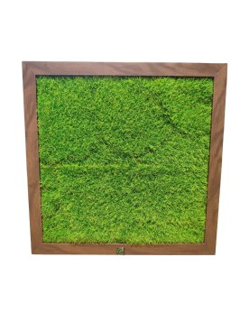 Cadre decoratif imitation bois 40 x 40 cm mur vegetal