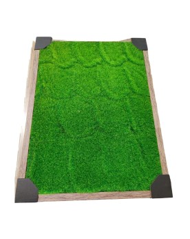 Cadre decoratif imitation bois avec mousse artificielle 100x80cm