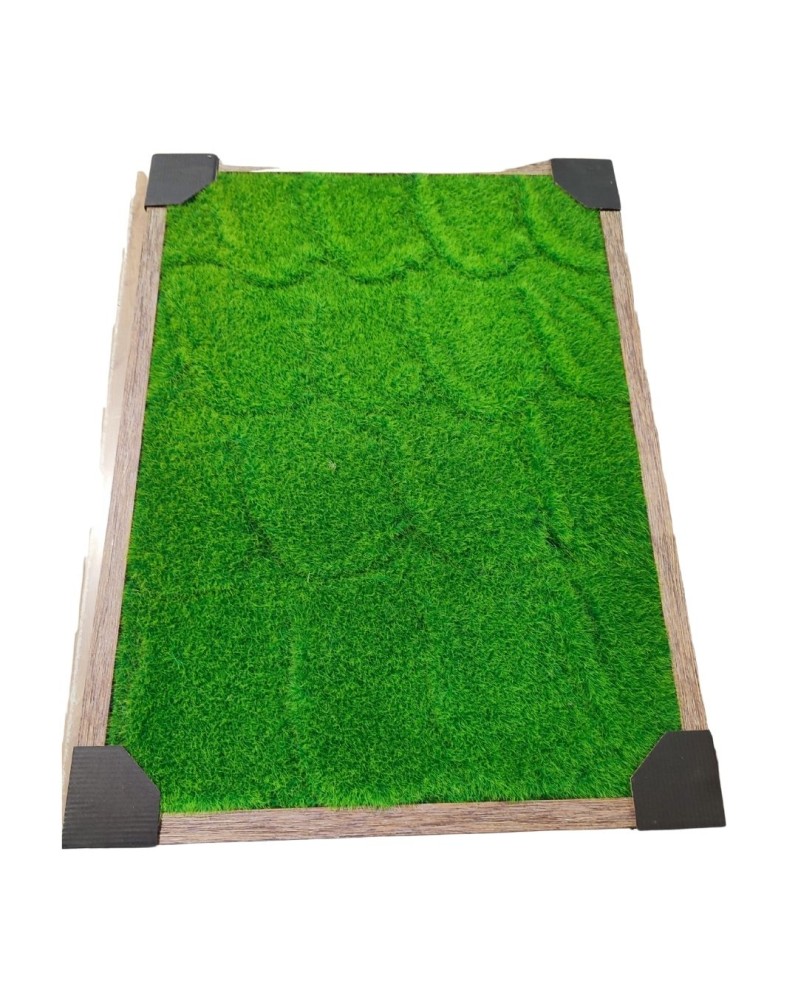 Cadre decoratif imitation bois avec mousse artificielle 100x80cm