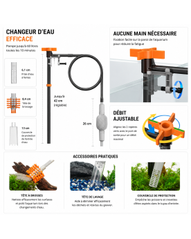 Qanvee G3 Changement d eau et nettoyage du gravier aquarium