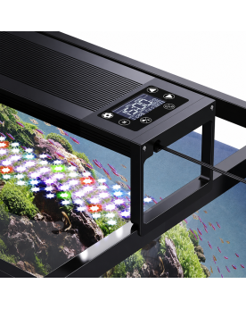 Rampe LED aquarium spectre complet IRC 92 LEDs 5054 2835 support ABS extensible noir