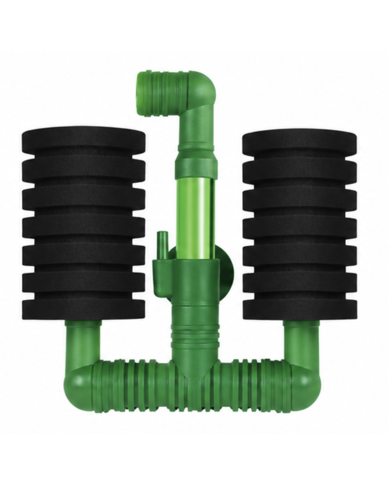 Filtre exhausteur double mousse pour pompe a air
