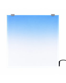 Backlight LED aquarium avec poster dégradé blanc vers bleu et dimmer inclus