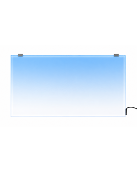 Backlight LED aquarium 60x36cm fond lumineux dégradé blanc bleu allumé