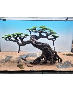 Piaozhi Bonsai 23x14.5x8cm - Resine hyperrealiste pour aquarium