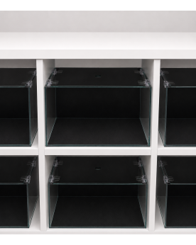 Aquarium Kallax By Skaii 28L ultra clear en situation dans meuble Kallax IKEA