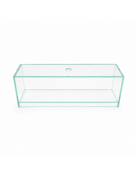 Aquarium 38x33x22 cm verre ultra clear 5 mm avec couvercle perce