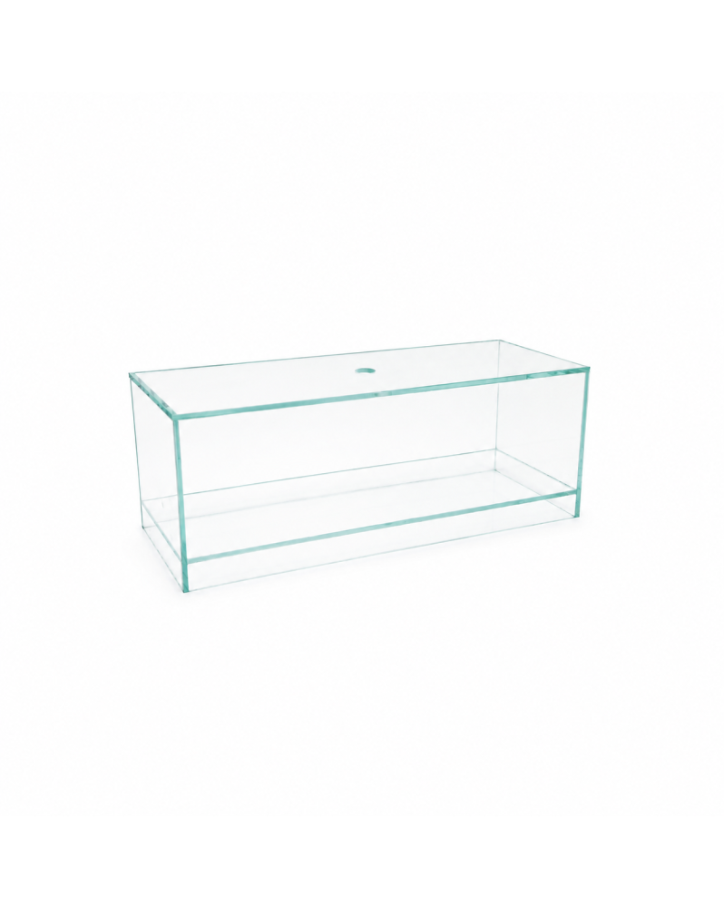 Aquarium Air Skaii 45x17x17 cm sureleve 3 cm couvercle inclus