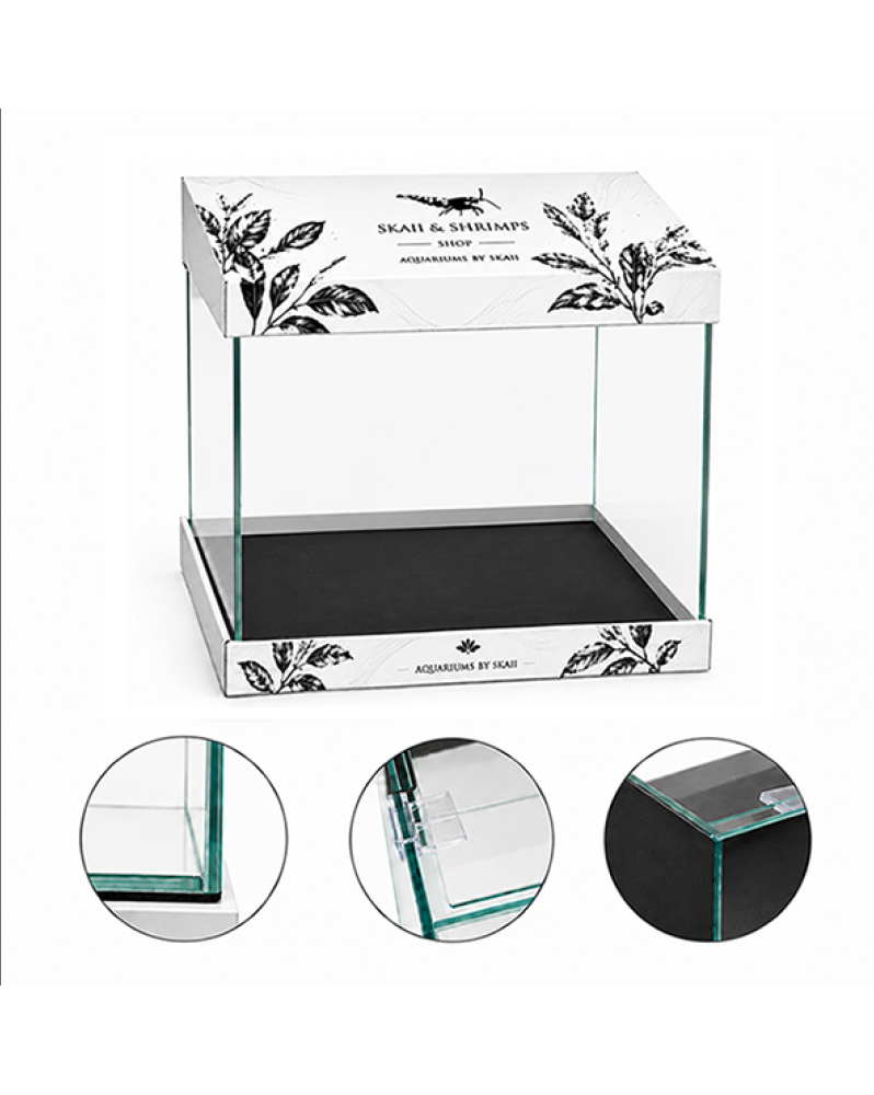 Aquarium cube ultra clear By Skaii 30x30x30cm verre 5mm vue générale