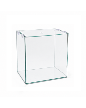 Aquarium float glass By Skaii 20x20x25cm coins arrondis face avant vue générale