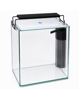 Kit aquarium cube 30L Easy By Skaii ultra clear 30x30x30cm filtre rampe LED SK203