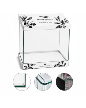 Aquarium float glass By Skaii 30x30x35cm coins arrondis face avant vue générale