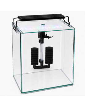 Kit aquarium cube 30L Easy By Skaii ultra clear 30x30x30cm filtre rampe LED SK203