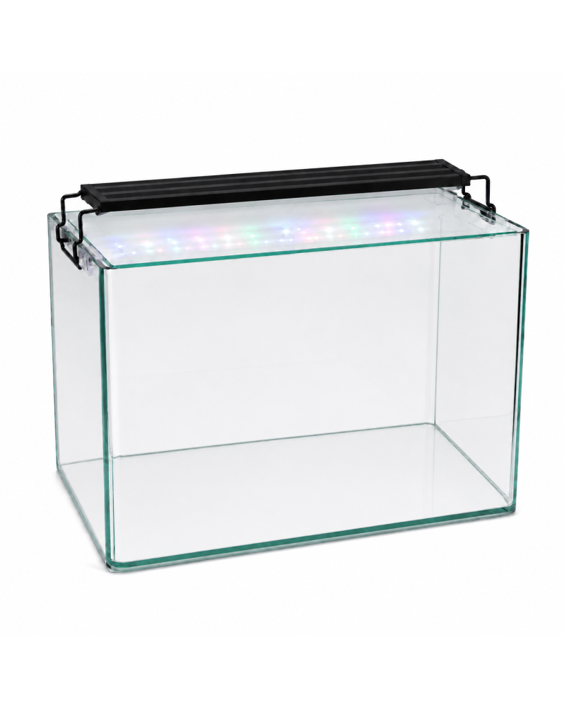 Kit aquarium 38L Easy By Skaii float glass coins arrondis  rampe LED SK203 45cm