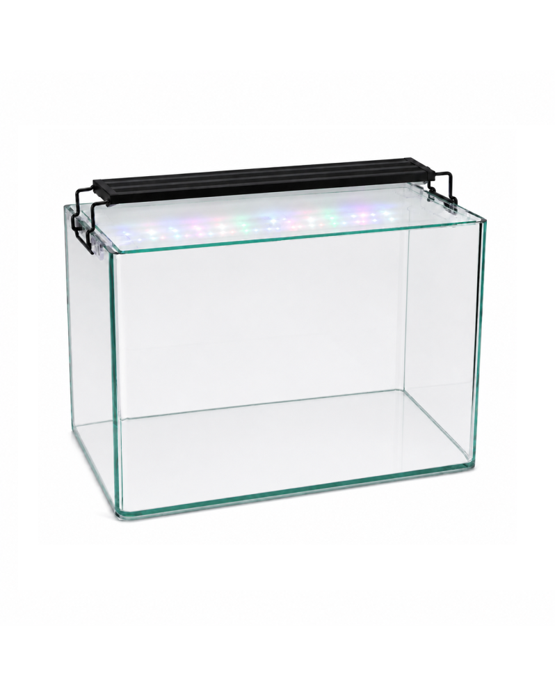 Kit aquarium 28L Easy By Skaii float glass coins arrondis  rampe LED SK203s
