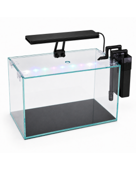 Kit aquarium 28L Flex By Skaii ultra clear 40x25x28cm filtre HOB 500L/h rampe LED SK147 14W 8 couleurs