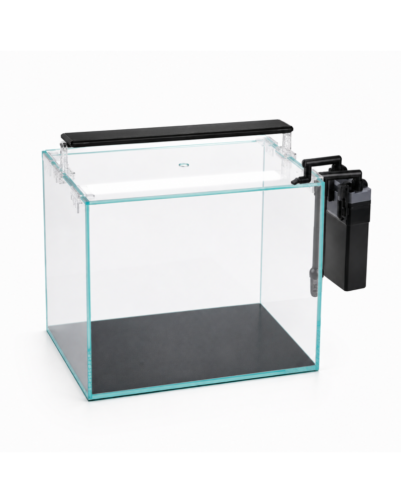 Kit aquarium cube 27L Advance By Skaii ultra clear 30x30x30cm filtre suspendu SunSun 500L/h Chihiros AII 30cm Bluetooth