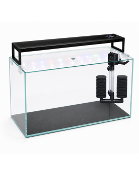 Kit aquarium 38L Ultra Clear Confort By Skaii 45x28x30cm exhausteur double PAT minifilter Aquael rampe LED SK199 45cm IRC 92