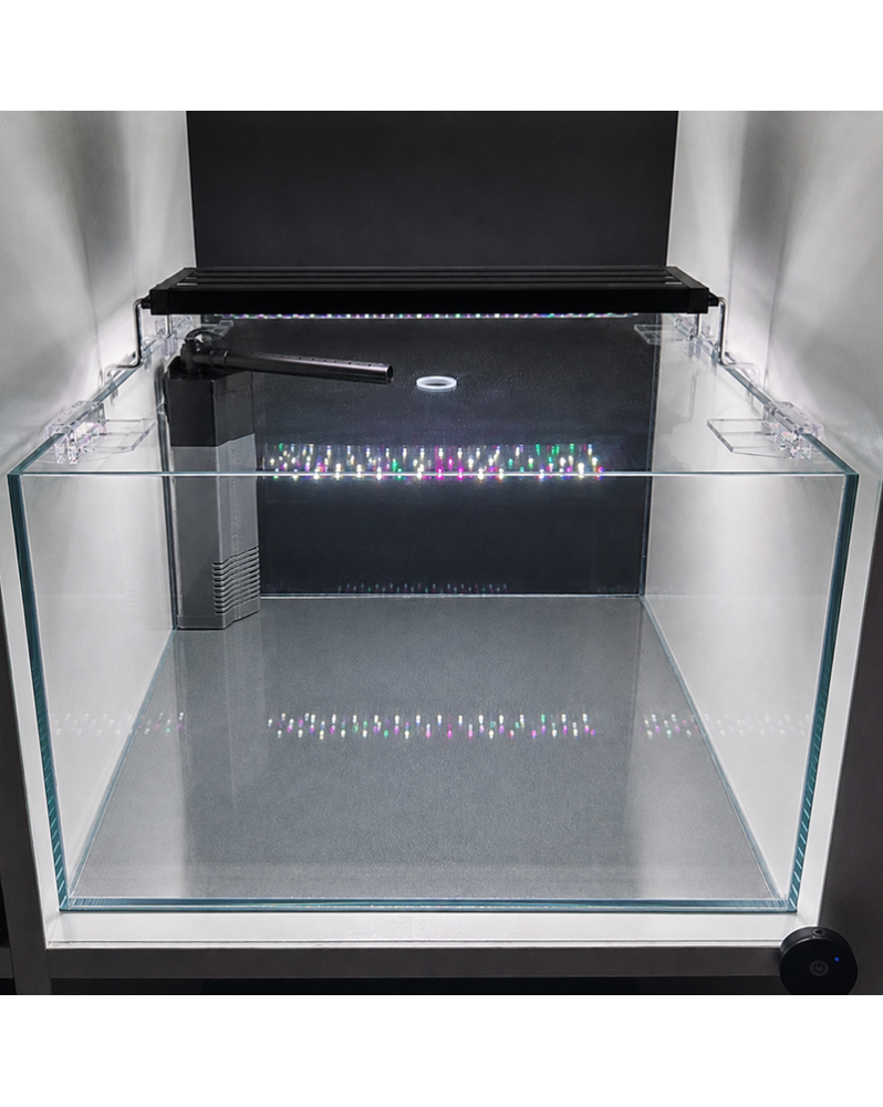 Kit aquarium Kallax 28L Easy By Skaii ultra clear 38x33x22cm filtre coin JP-092 rampe LED SK203 30cm