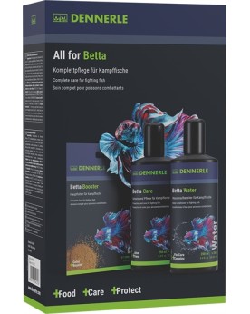 Dennerle All for Betta Bundle pack 3en1 complet Betta Water Care Booster combattant