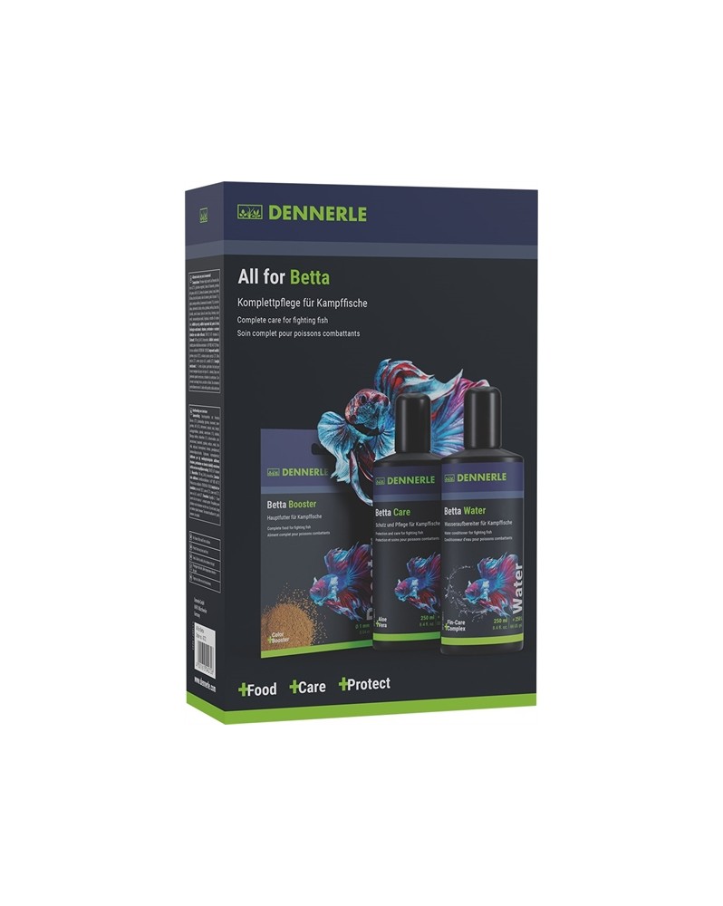 Dennerle All for Betta Bundle pack 3en1 complet Betta Water Care Booster combattant