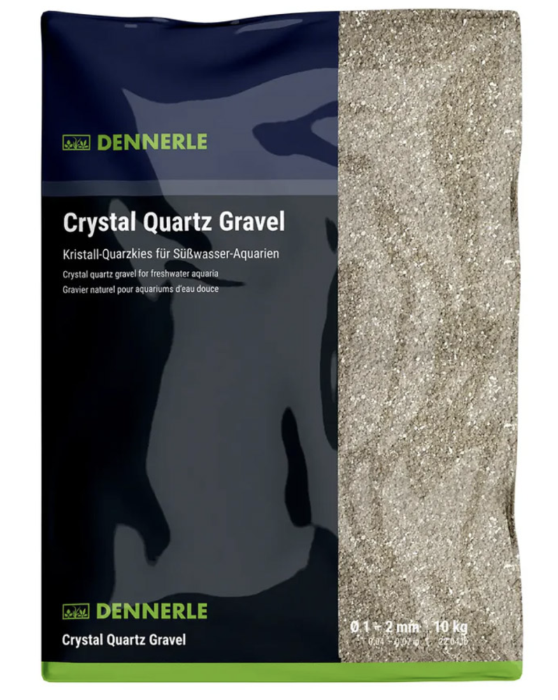Dennerle Crystal Quartz Gravel blanc naturel 10kg gravier 1-2mm aquarium neutre inerte
