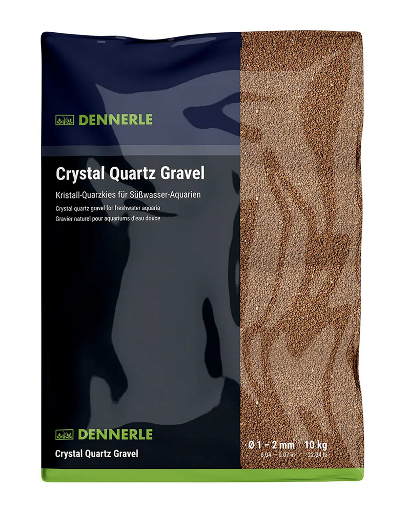 Dennerle Crystal Quartz Gravel brun fauve 10kg gravier 1-2mm aquarium neutre inerte