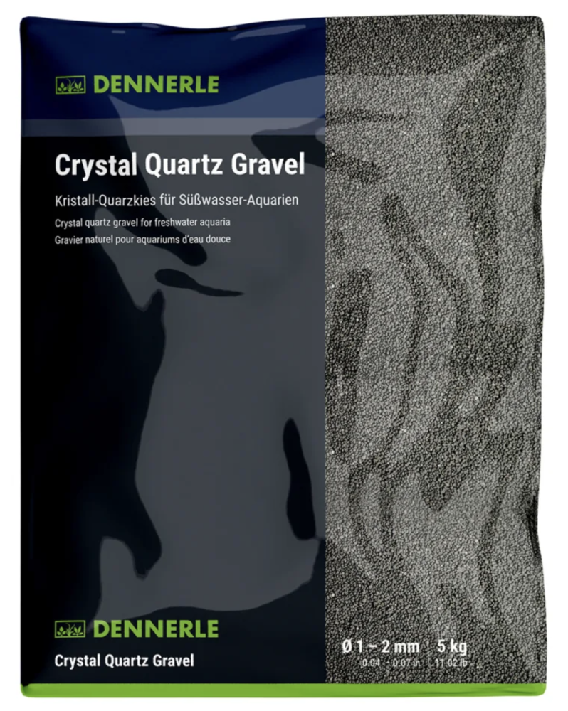 Dennerle Crystal Quartz Gravel noir diamant 5kg gravier 1-2mm aquarium neutre inerte