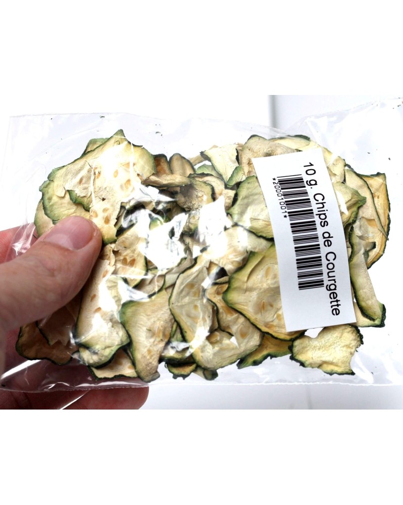 Chips de courgette pour crevettes - quantite photo