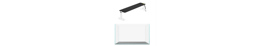 Kits Aquarium + Éclairage LED | Cuve & Rampe WRGB à Prix Réduit