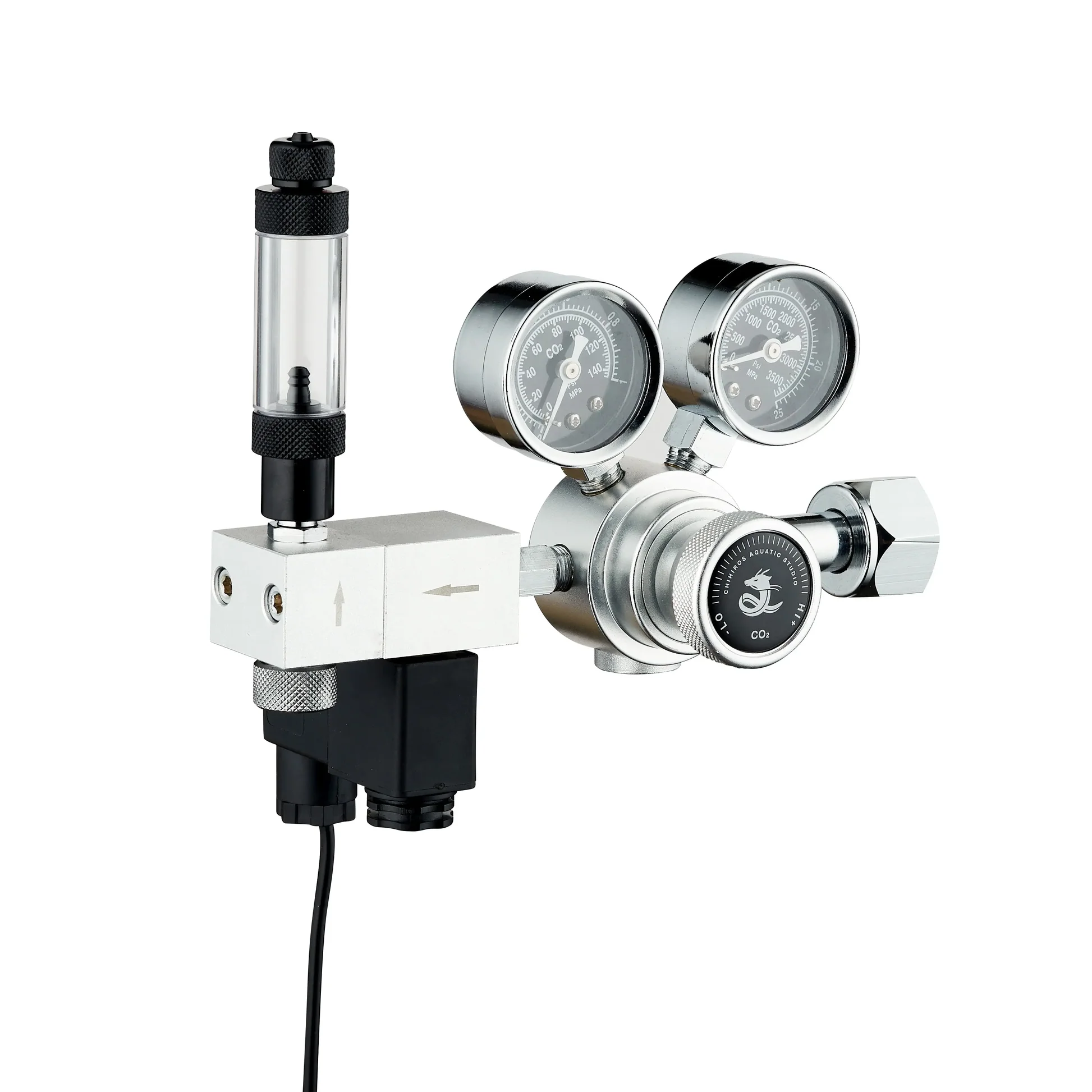Détendeur électrovanne CO2 aquarium - régulateur manomètre compte-bulles coupure nuit débit précis